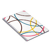 Farbenfrohe, schlichte moderne coole, urbane Trend Notizblock (Rechte Seite)