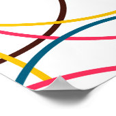 Farbenfrohe, schlichte moderne coole, urbane Trend Poster (Ecke)