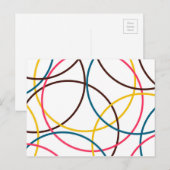 Farbenfrohe, schlichte moderne coole, urbane Trend Postkarte (Vorne/Hinten)