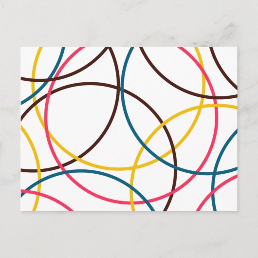 Farbenfrohe, schlichte moderne coole, urbane Trend Postkarte (Vorderseite)