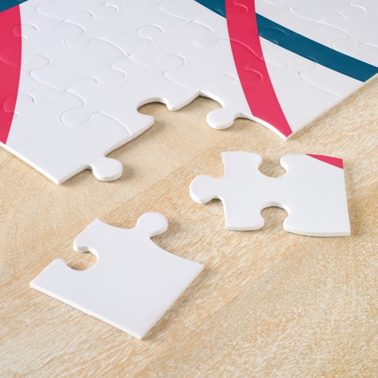 Farbenfrohe, schlichte moderne coole, urbane Trend Puzzle (Seite)