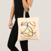 Farbenfrohe, schlichte moderne coole, urbane Trend Tragetasche (Vorderseite (Produkt))