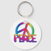 Farbenfrohe Schlüsselanhänger für Friedenssymbol (Vorderseite)