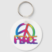 Farbenfrohe Schlüsselanhänger für Friedenssymbol (Rückseite)