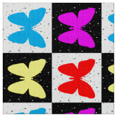 Farbenfrohe Schmetterling Stoff (Nahaufnahme)