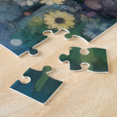 Farbenfrohe SchmetterlingBlume Inspiration Zitat Puzzle (Seite)