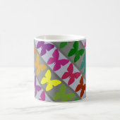 Farbenfrohe Schmetterlingdesign Kaffeezubereitung Kaffeetasse (Mittel)