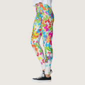 Farbenfrohe Schmetterlinge 01,00 Bw von White BG Leggings (Links)