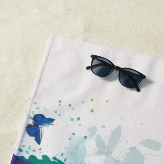 Farbenfrohe Schmetterlinge 1 Strandtuch (Beispiel)