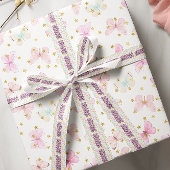 Farbenfrohe Schmetterlinge AOP Satinband