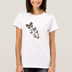 Farbenfrohe Schmetterlinge   Artistic Boho Flying  T-Shirt