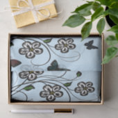 Farbenfrohe Schmetterlinge auf Blumen Seidenpapier (Geschenk)