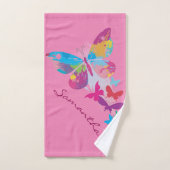 Farbenfrohe Schmetterlinge Badetuch Set (Handtuch)