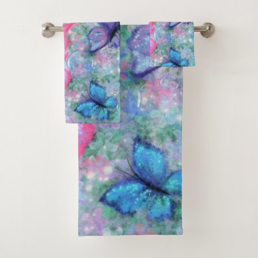 Farbenfrohe Schmetterlinge Badetuch Set (Insitu)