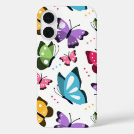 Farbenfrohe Schmetterlinge iPhone 16 Hülle