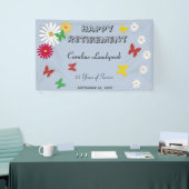 Farbenfrohe Schmetterlinge & Daisies glückliche Pe Banner (Messeveranstaltung)