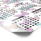 Farbenfrohe Schmetterlinge Design 2025 Kalenderpos Fotodruck (Ecke)