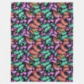 Farbenfrohe Schmetterlinge drucken Fleecedecke (Vorderseite)