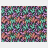 Farbenfrohe Schmetterlinge drucken Fleecedecke (Vorderseite (Horizontal))