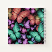 Farbenfrohe Schmetterlinge drucken Notizblock (Rückseite)