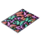 Farbenfrohe Schmetterlinge drucken Notizblock (Linke Seite)