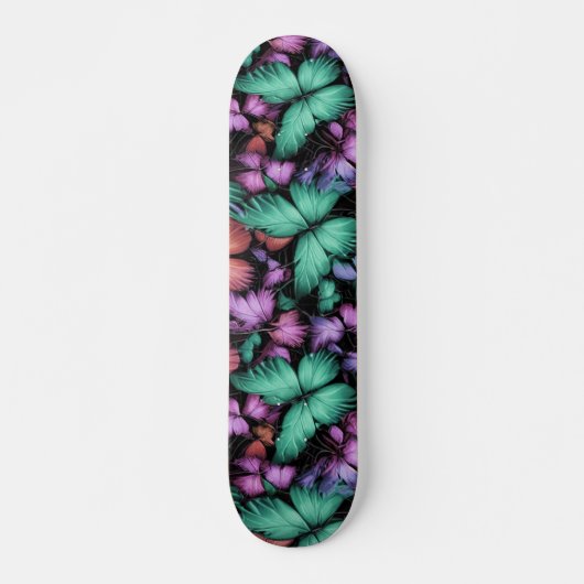 Farbenfrohe Schmetterlinge drucken Skateboard (Vorne)