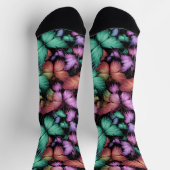 Farbenfrohe Schmetterlinge drucken Socken (Oben)