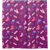 Farbenfrohe Schmetterlinge Duschvorhang (Vorderseite)