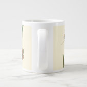 Farbenfrohe Schmetterlinge flattern um ein Blatt Jumbo-Tasse (Rückseite)