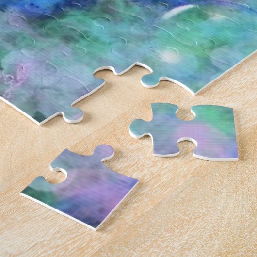 Farbenfrohe Schmetterlinge fliegen - Aquarellfarbe Puzzle (Seite)