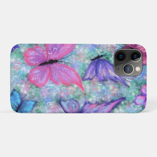 Farbenfrohe Schmetterlinge fliegen - Freude Case-Mate iPhone Hülle (Rückseite (Horizontal))