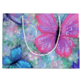 Farbenfrohe Schmetterlinge fliegen - Freude Große Geschenktüte (Vorderseite)