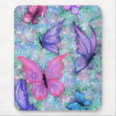 Farbenfrohe Schmetterlinge fliegen - Freude Mousepad (Vorne)