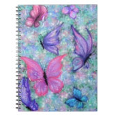 Farbenfrohe Schmetterlinge fliegen Notizblock (Vorderseite)