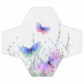 Farbenfrohe Schmetterlinge Fliegender Fußballball Fußball (Flach)