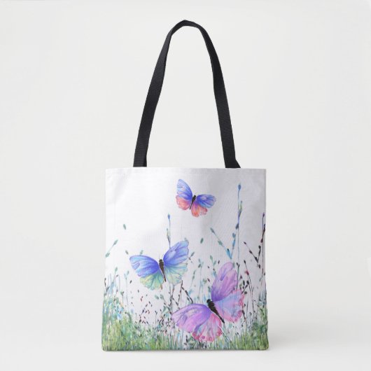 Farbenfrohe Schmetterlinge Fliegender Tackenbeutel Tasche (Vorderseite)