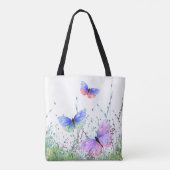 Farbenfrohe Schmetterlinge Fliegender Tackenbeutel Tasche (Rückseite)