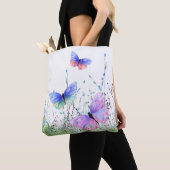 Farbenfrohe Schmetterlinge Fliegender Tackenbeutel Tasche (Von Nahem)