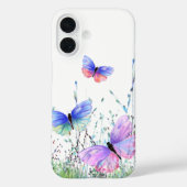 Farbenfrohe Schmetterlinge Flying iPhone Case (Rückseite)