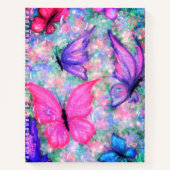 Farbenfrohe Schmetterlinge flying Notebook - Maler Notizblock (Vorderseite)