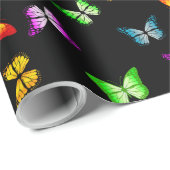 Farbenfrohe Schmetterlinge Geschenkpapier (Rolleneckpunkt)