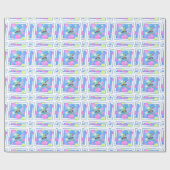 Farbenfrohe Schmetterlinge Geschenkpapier (Flach)