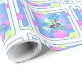 Farbenfrohe Schmetterlinge Geschenkpapier (Rolleneckpunkt)