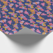 farbenfrohe Schmetterlinge Geschenkpapier (Ecke)