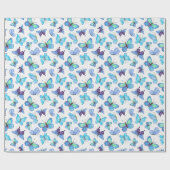 Farbenfrohe Schmetterlinge Geschenkpapier (Flach)