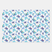 Farbenfrohe Schmetterlinge Geschenkpapier Set (Vorderseite 3)