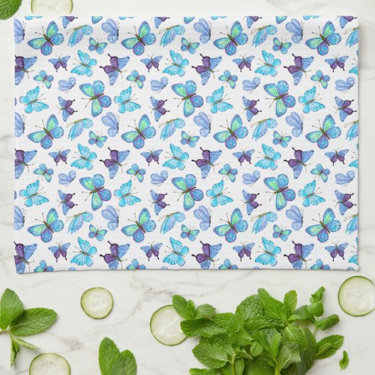 Farbenfrohe Schmetterlinge Geschirrtuch (Gefaltet)