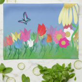 Farbenfrohe Schmetterlinge Geschirrtuch (Gefaltet)