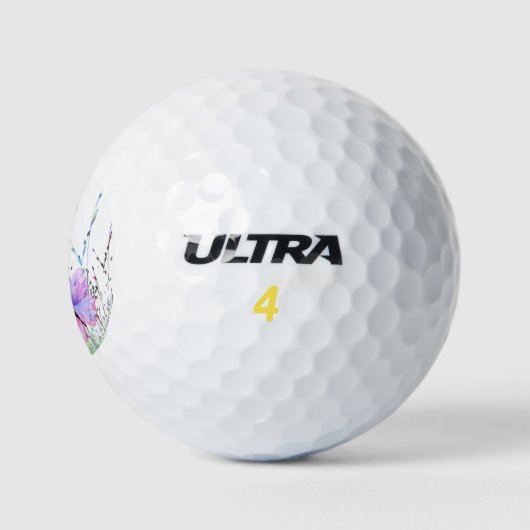Farbenfrohe Schmetterlinge Golf Balls Golfball (Logo)