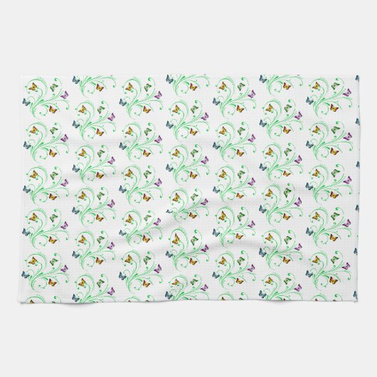 Farbenfrohe Schmetterlinge Handtuch (Horizontal)
